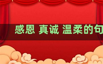 感恩 真诚 温柔的句子